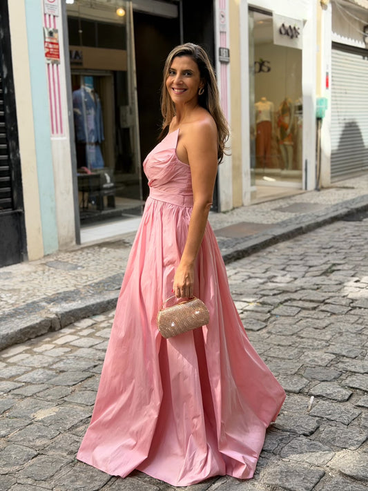Vestido Tafetá Ref. 049111 - ROSE