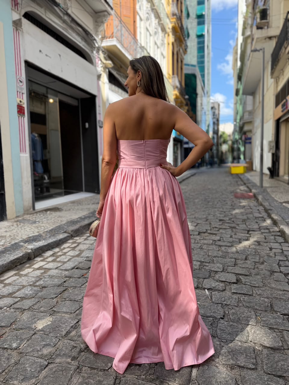 Vestido Tafetá Ref. 049111 - ROSE