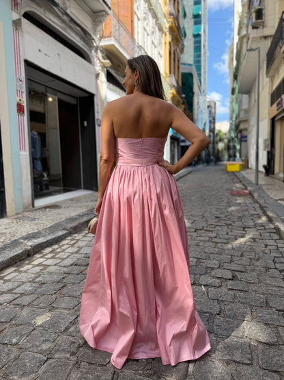 Vestido Tafetá Ref. 049111 - ROSE
