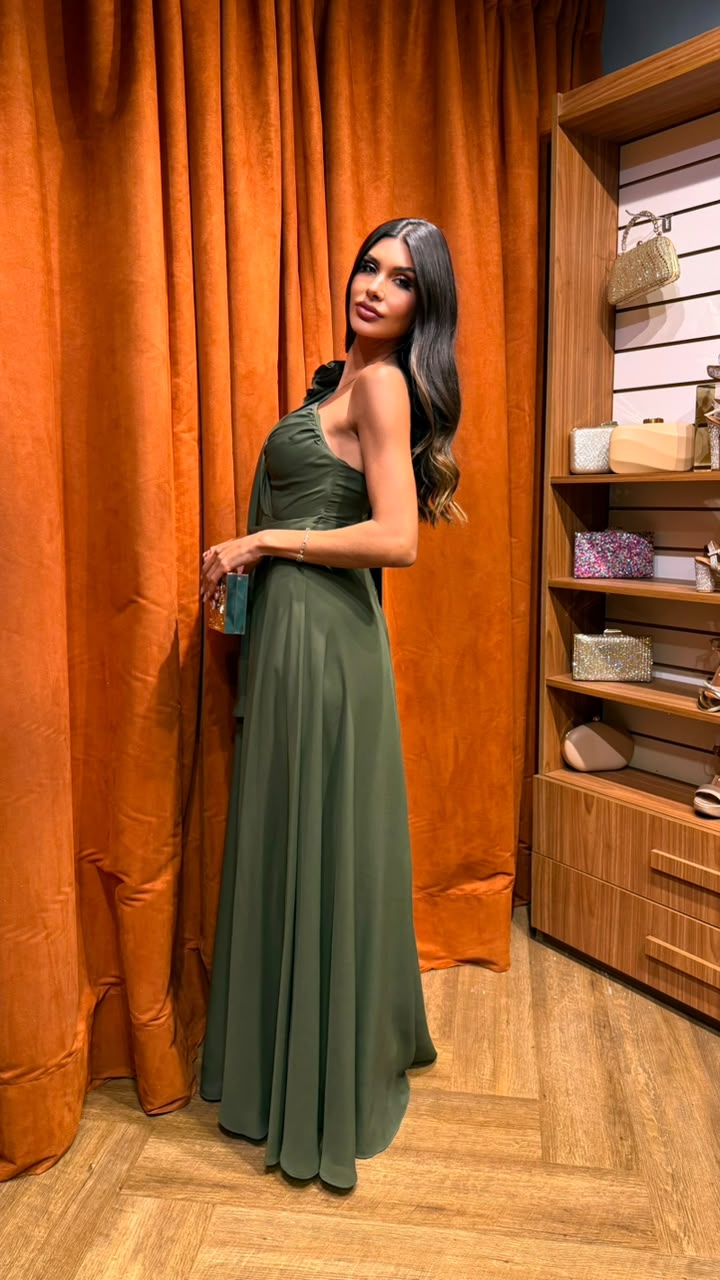 Vestido Longo Ref. 049261 - VERDE OLIVA