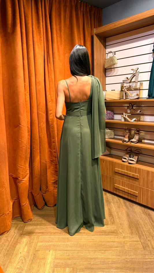 Vestido Longo Ref. 049261 - VERDE OLIVA