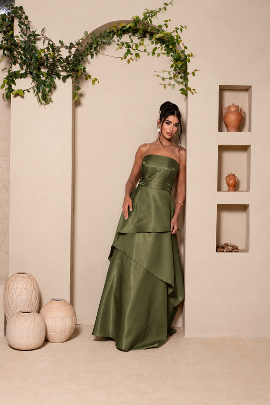 Vestido Zibeline Glow Ref. 049043 - VERDE OLIVA